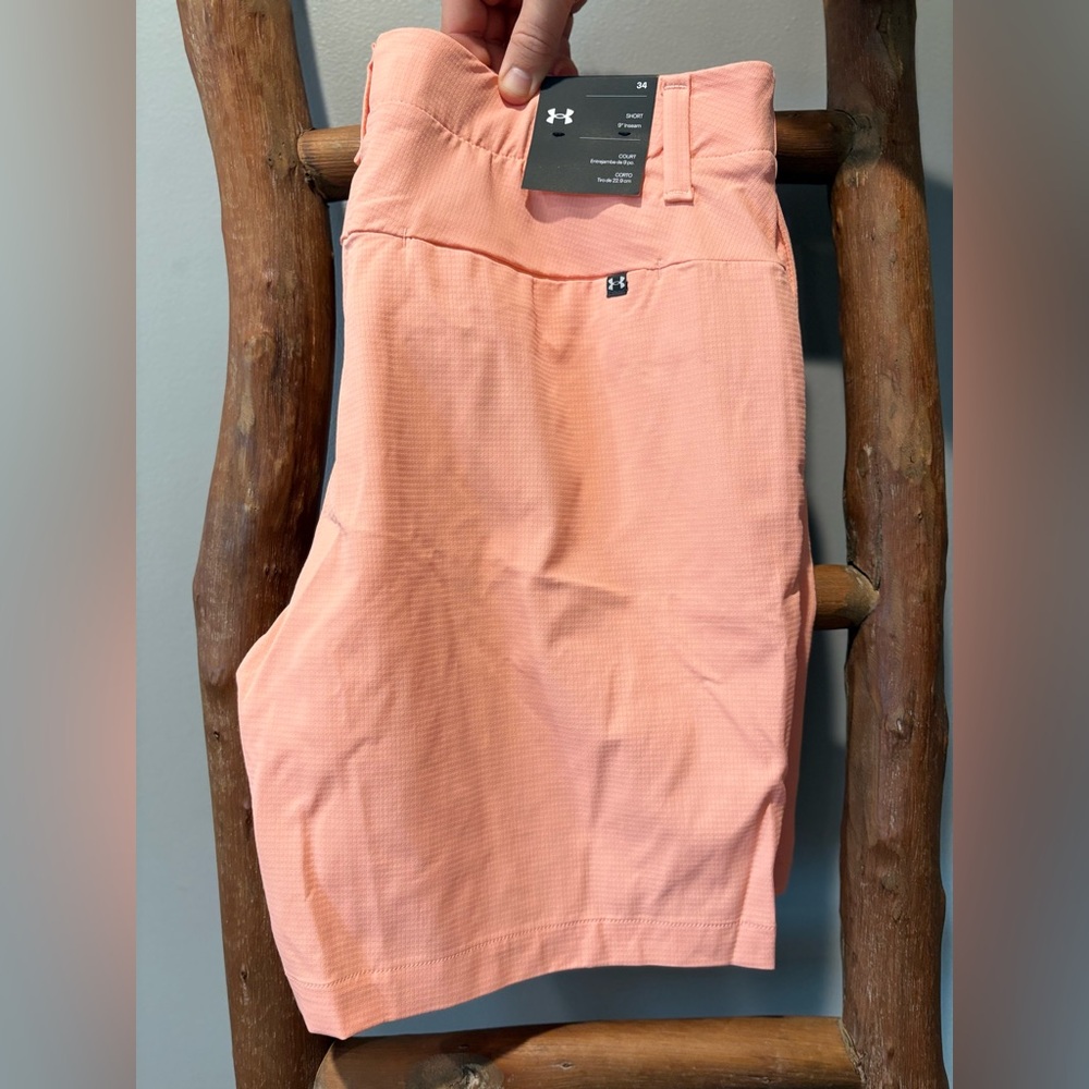Under Armour Men's Peach Golf Shorts